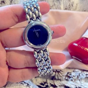 Authentic Versace watch. In gorgeous condition + brand new Gucci nail polish